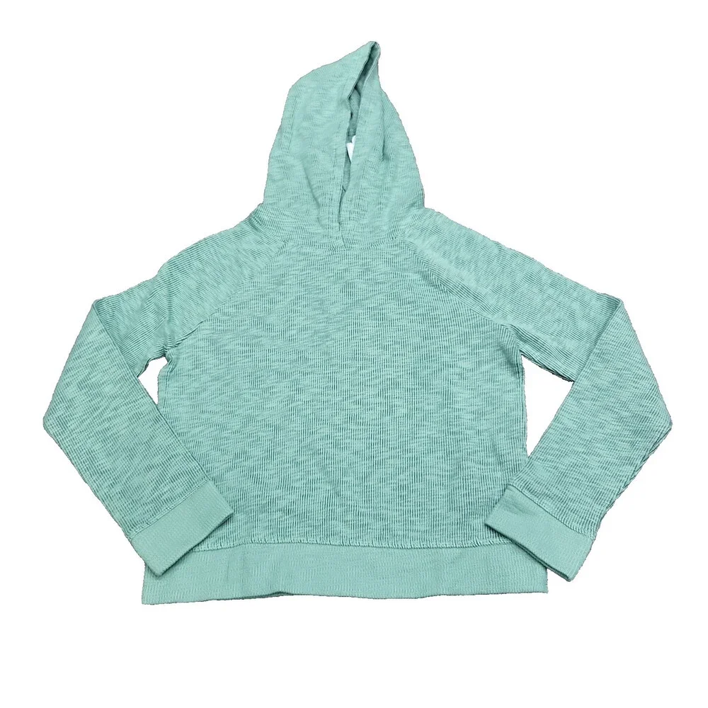 Cat & Jack Girls' Long Sleeves Pullover Hoodie Green Size Medium 8